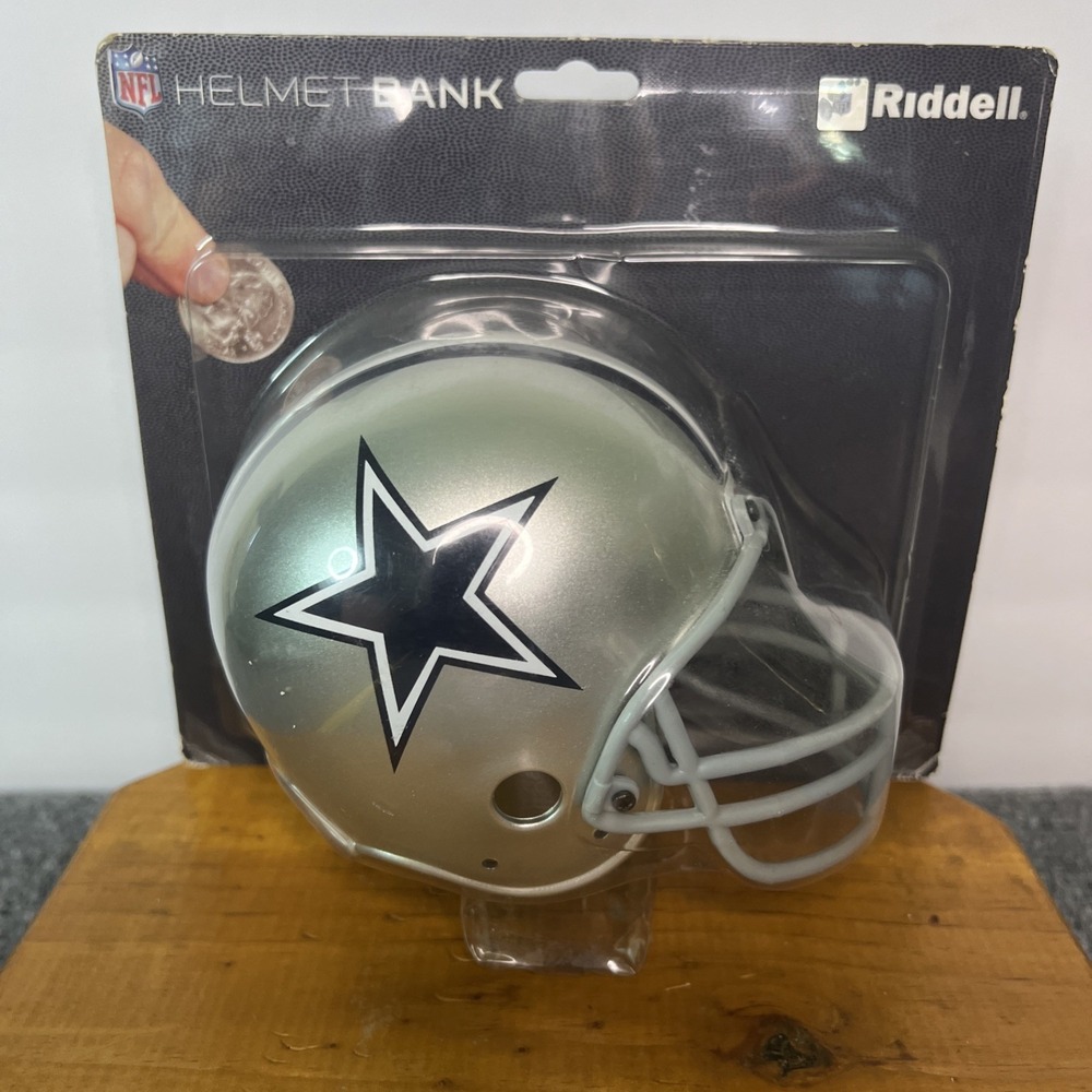 Dallas Cowboys Riddell Mini Helmet Bank Coins NFL Football ES2